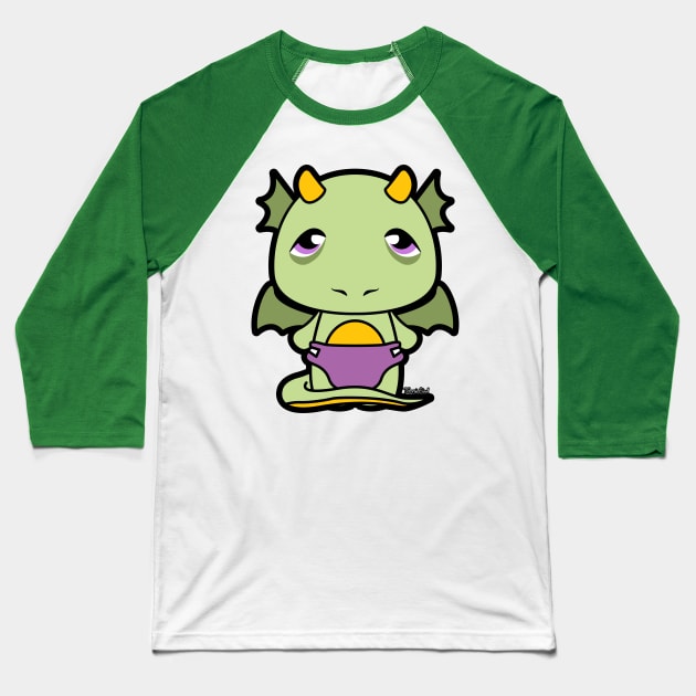 Dragon Toonie Baseball T-Shirt by Tooniefied